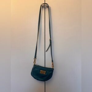Marc Jacobs Teal Crossbody Bag with Gold Accents